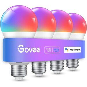 Govee Smart Light Bulbs, Color Changing Light Bulb, Work with Alexa and Google